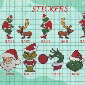 One Pcs. Of Grinch Stickers, Bundle to save.